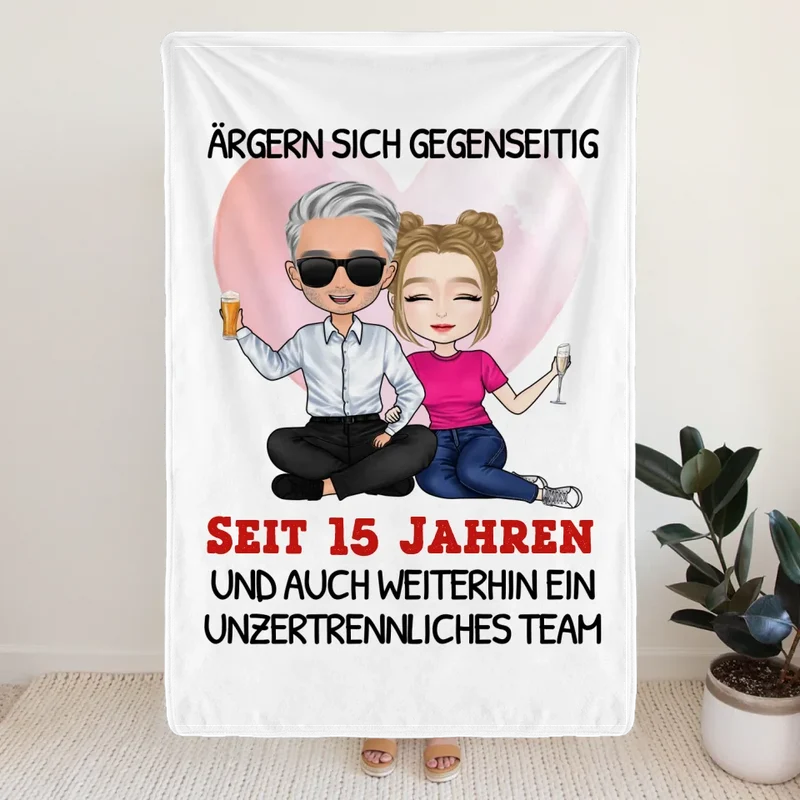 Personalisierte Decke - Ärgern sich gegenseitig seit Jahren... Paar Decke
