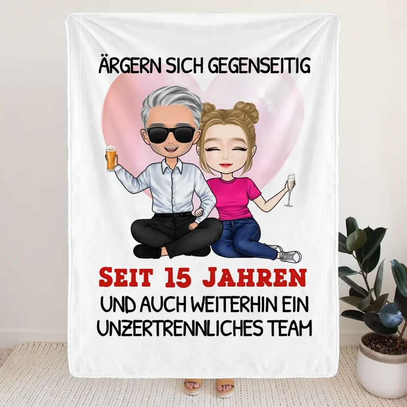 Personalisierte Decke - Ärgern sich gegenseitig seit Jahren... Paar Decke