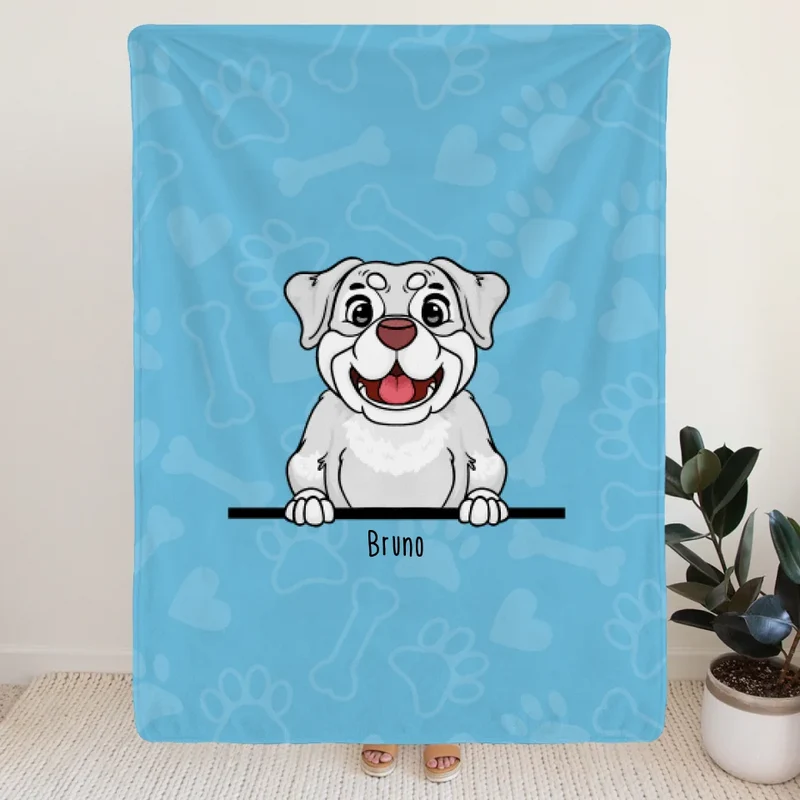 Personalisierte Hunde-/Katzendecke - Spähende Tiere (1-6 Hunde/Katzen)