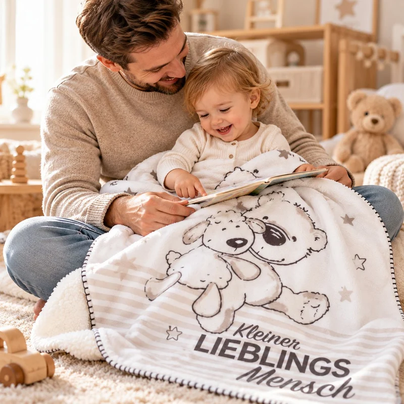 Babydecke mit Namen Lieblingsmensch SuperFlausch DUO