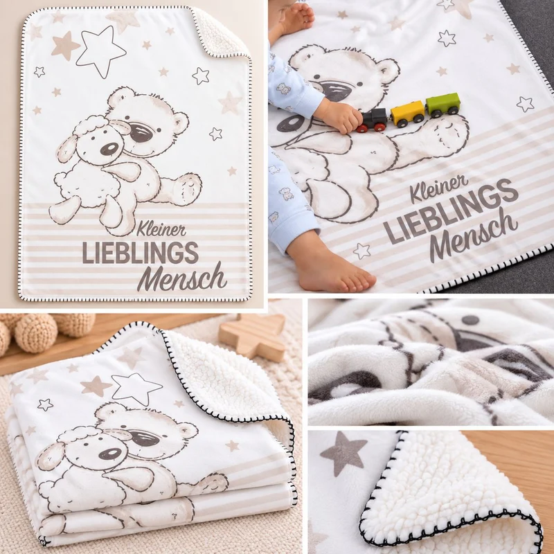 Babydecke mit Namen Lieblingsmensch SuperFlausch DUO
