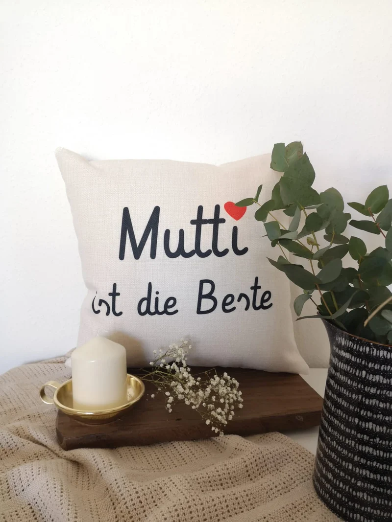 Kissen zum Muttertag - Mutti ist die Beste 40x40cm