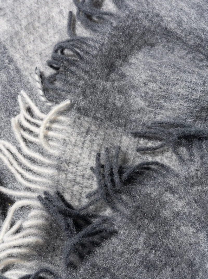 Mohairdecke aus Mohair und Wolle "Shadowy Grey"
