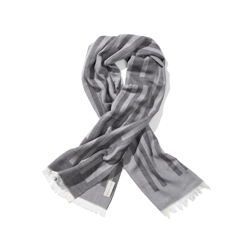 Schal aus Merino "The Stripes Coal"