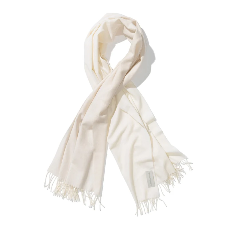 Schal aus Cashmere und Merino "Color-Blocks Whites"