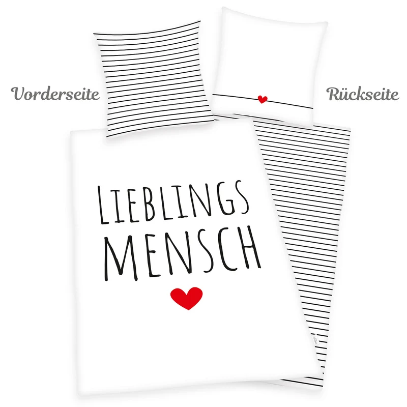 LIEBLINGSMENSCH Bettwäsche mit Namen 135x200cm