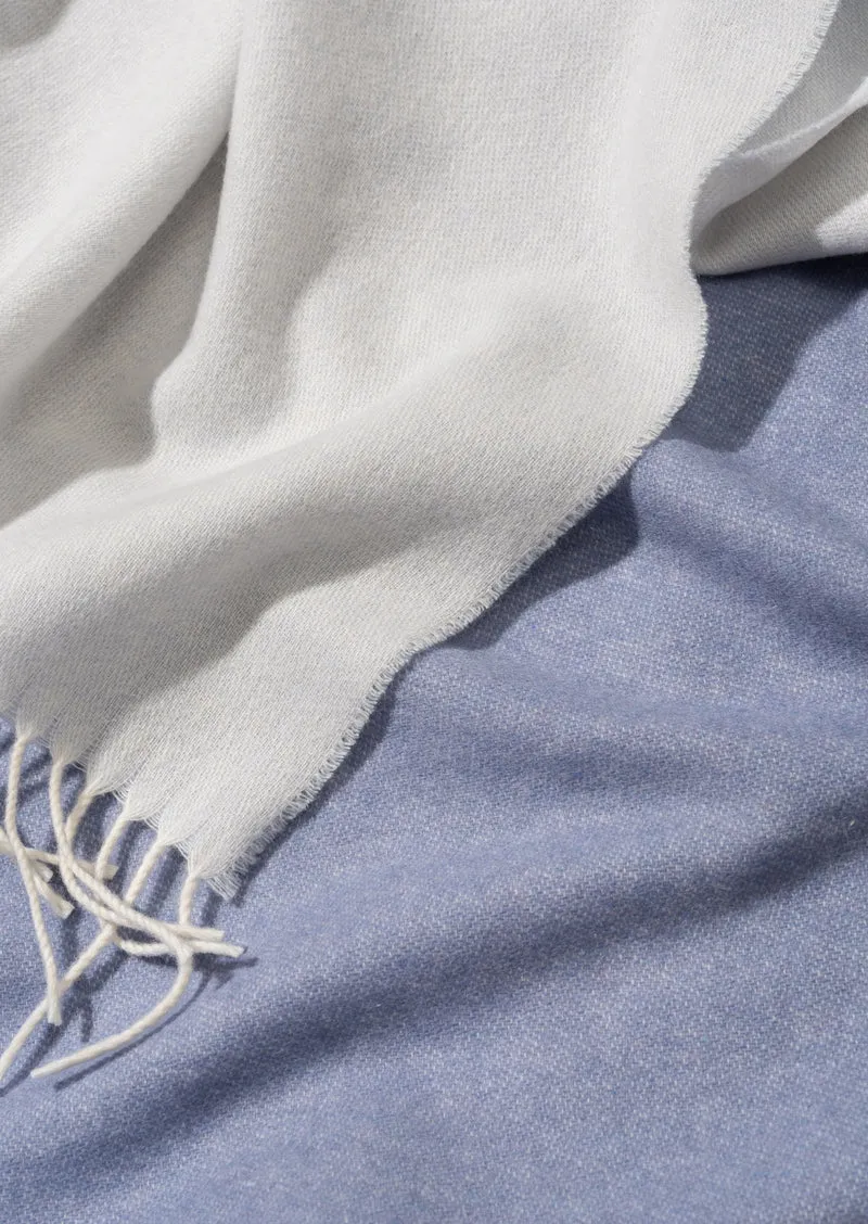 Schal aus Cashmere und Merino "Color-Blocks Blues"