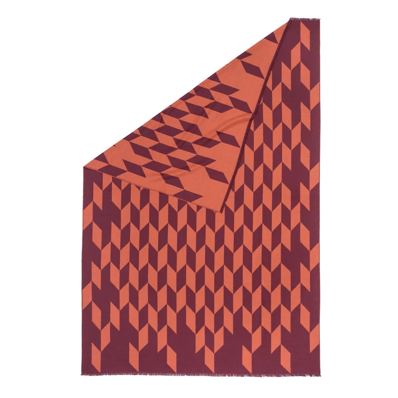 Wolldecke aus Extra Fine Merino "Burnt Leaves"