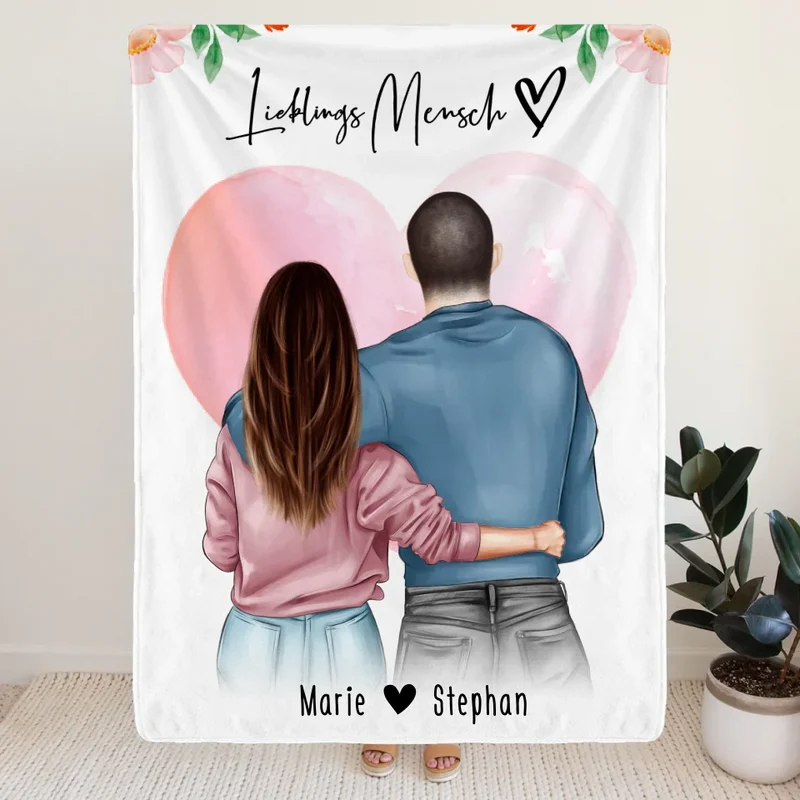 Personalisierte Decke mit Paar (stehend)