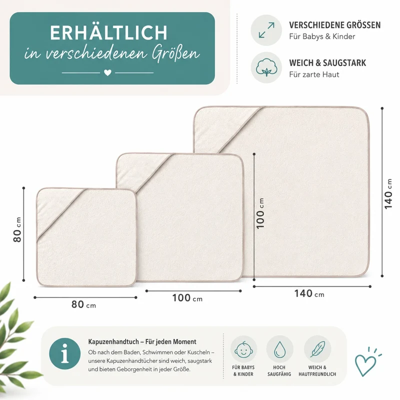Wolimbo Kapuzenhandtuch mit Namen und Motiv bestickt