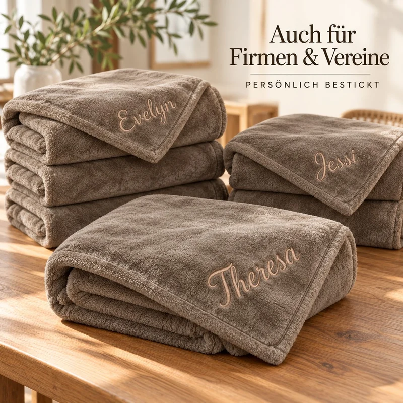 Premium Wohndecke mit Namen