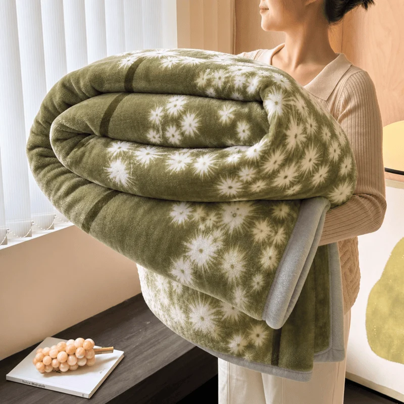 Kuschelige Fleecedecke mit Löwenzahn-Motiv