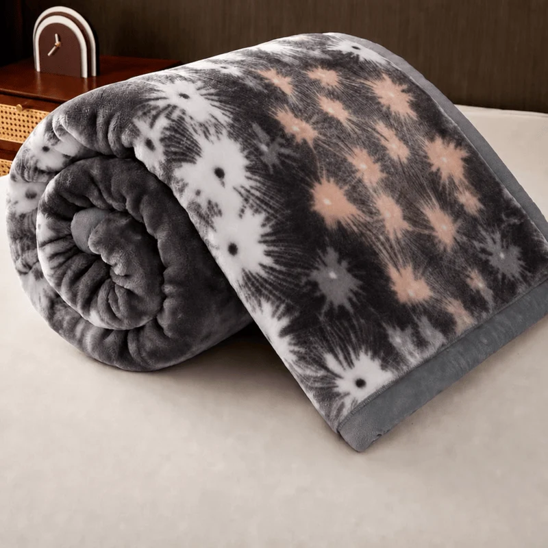 Kuschelige Fleecedecke mit Löwenzahn-Motiv