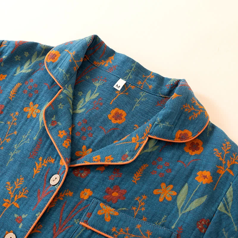 Gartenblüte Baumwoll-Loungewear-Set