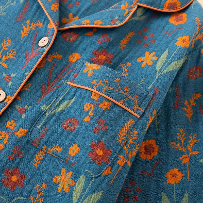 Gartenblüte Baumwoll-Loungewear-Set