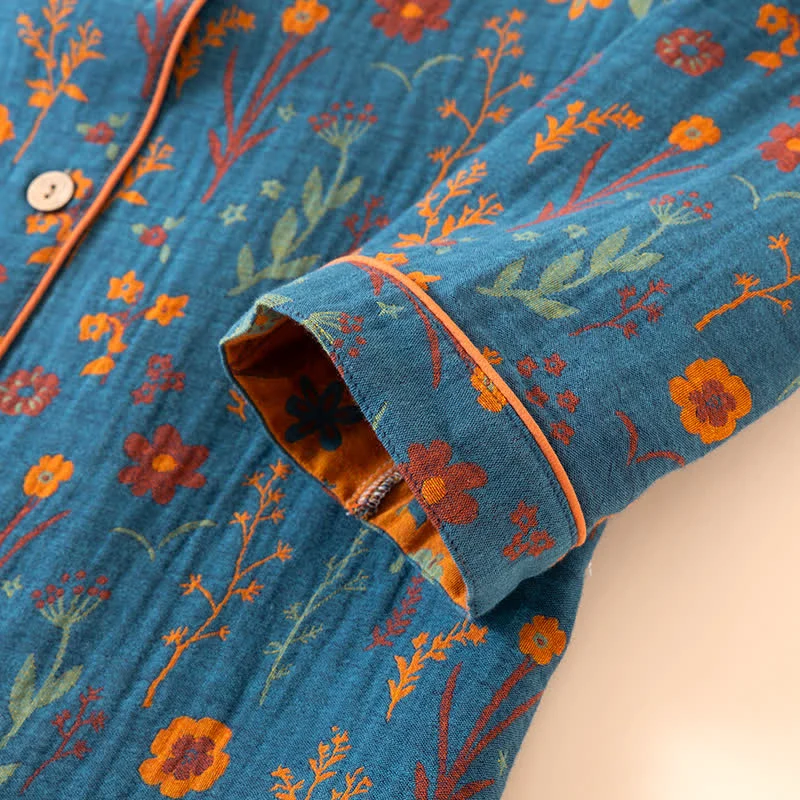 Gartenblüte Baumwoll-Loungewear-Set