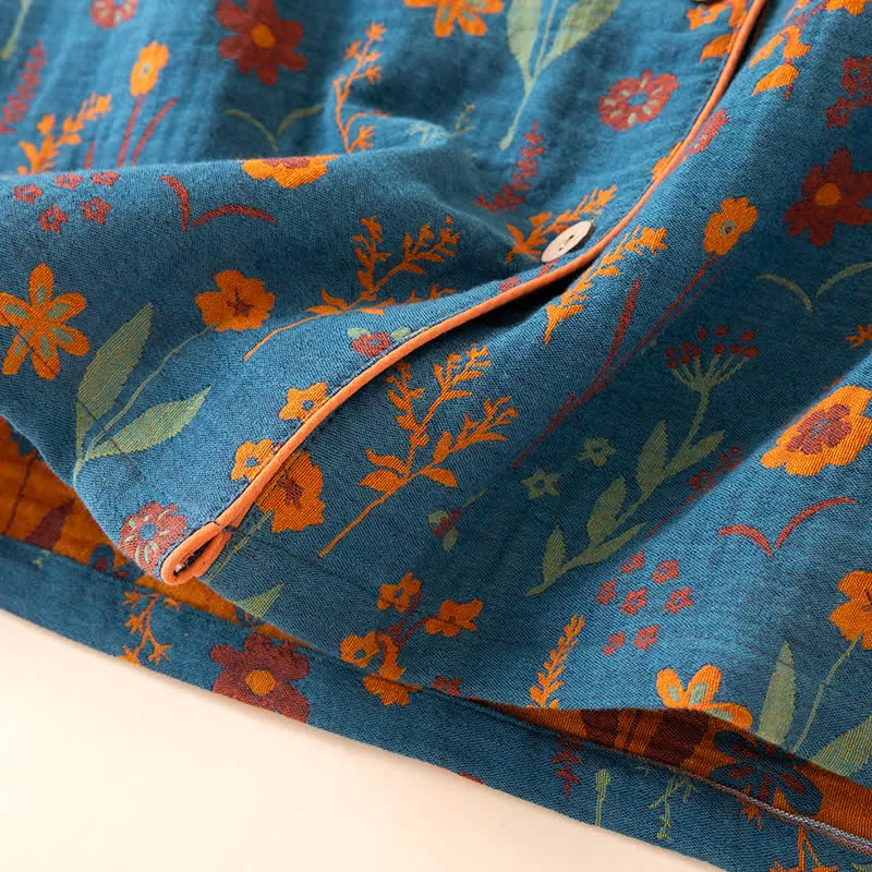 Gartenblüte Baumwoll-Loungewear-Set
