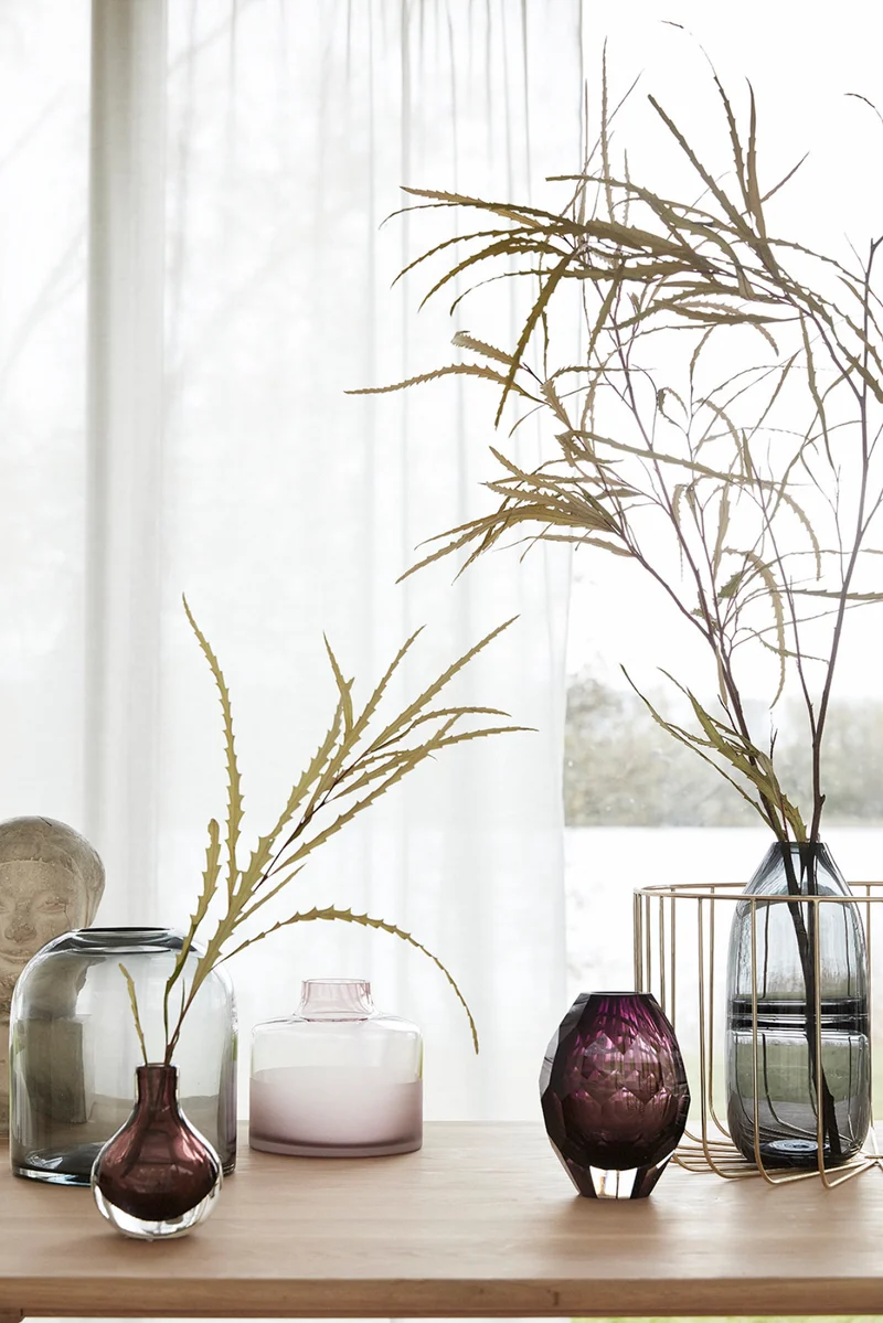 Hübsch Vase, rosa, 2er Set