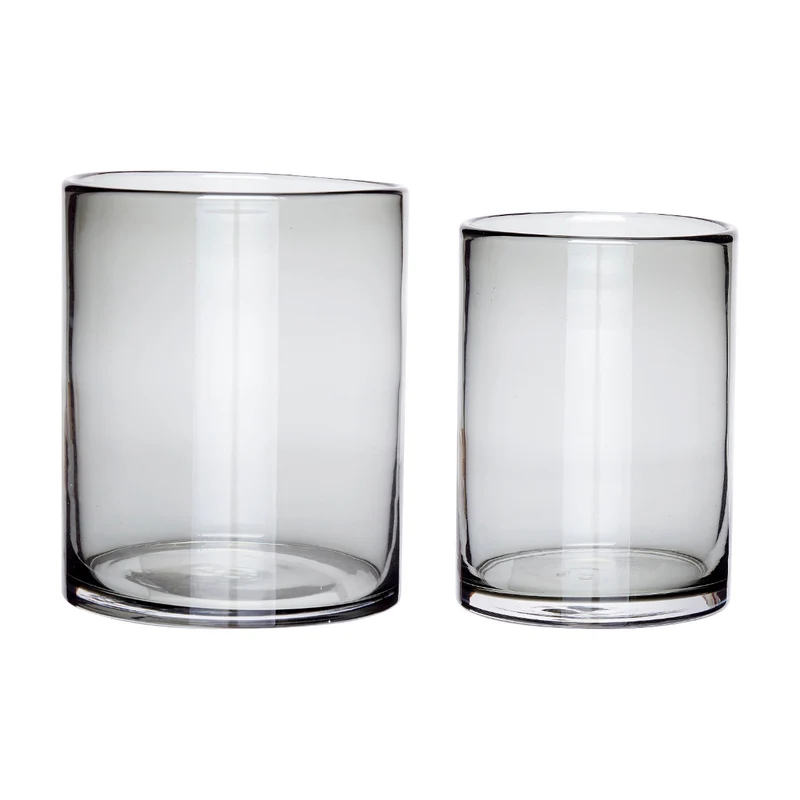 Hübsch Vase, grau, 2er Set
