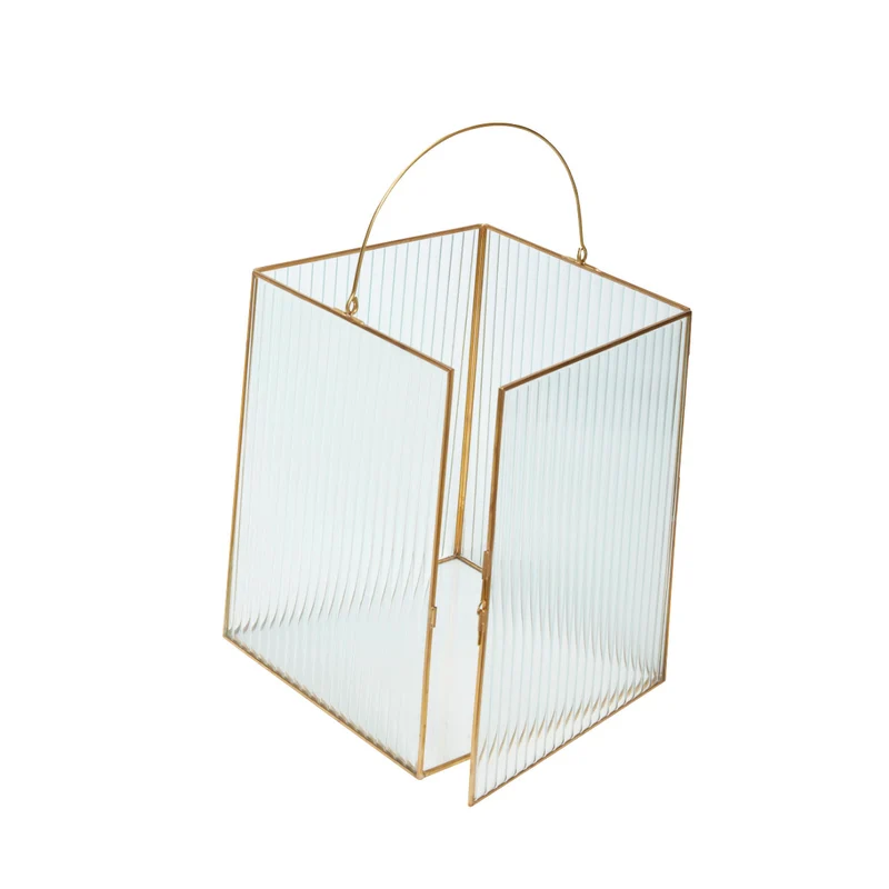 Hübsch Laterne, Glas / Metall, 2er Set
