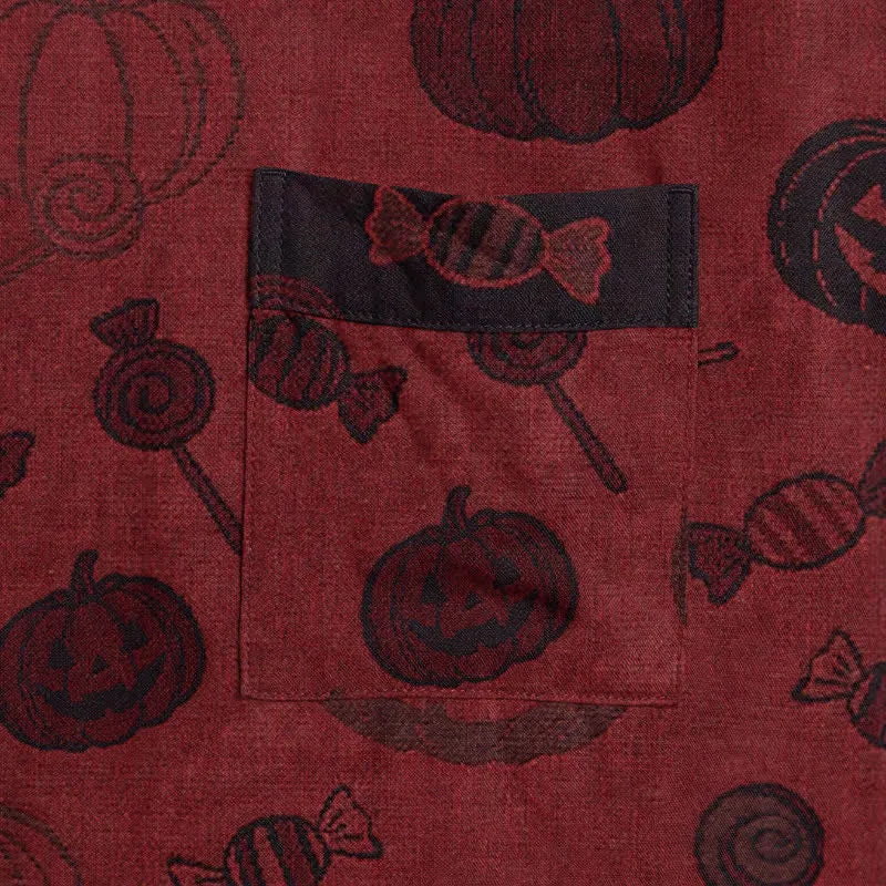 Gruseliger Kürbis-Bonbon-Baumwollkimono