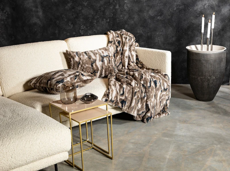 Decke "Premium Shabby chic grau"