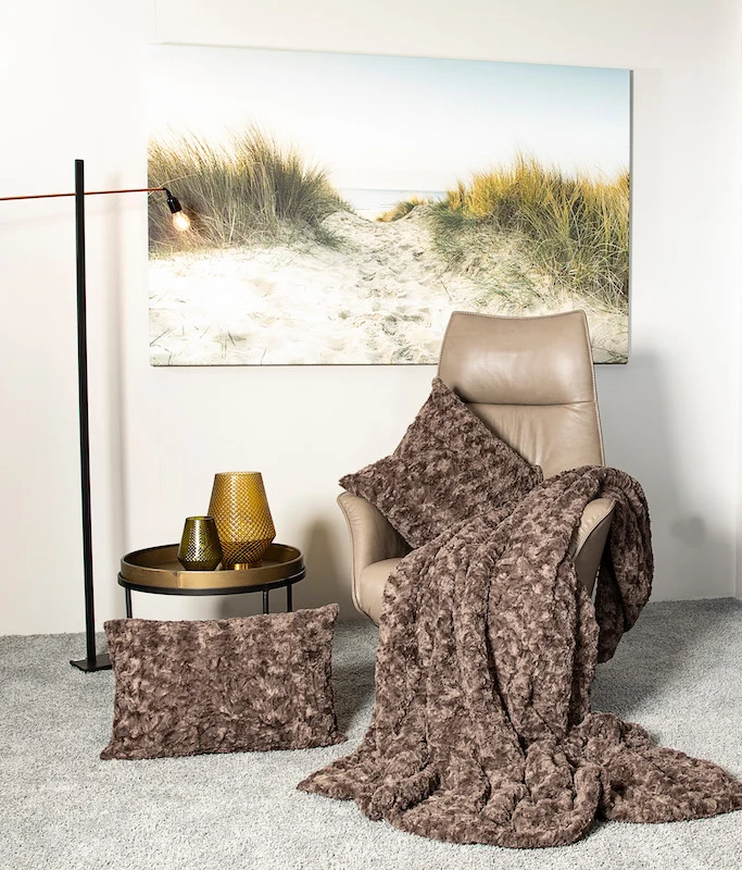 Decke "Teddy Sepiabraun Premium"