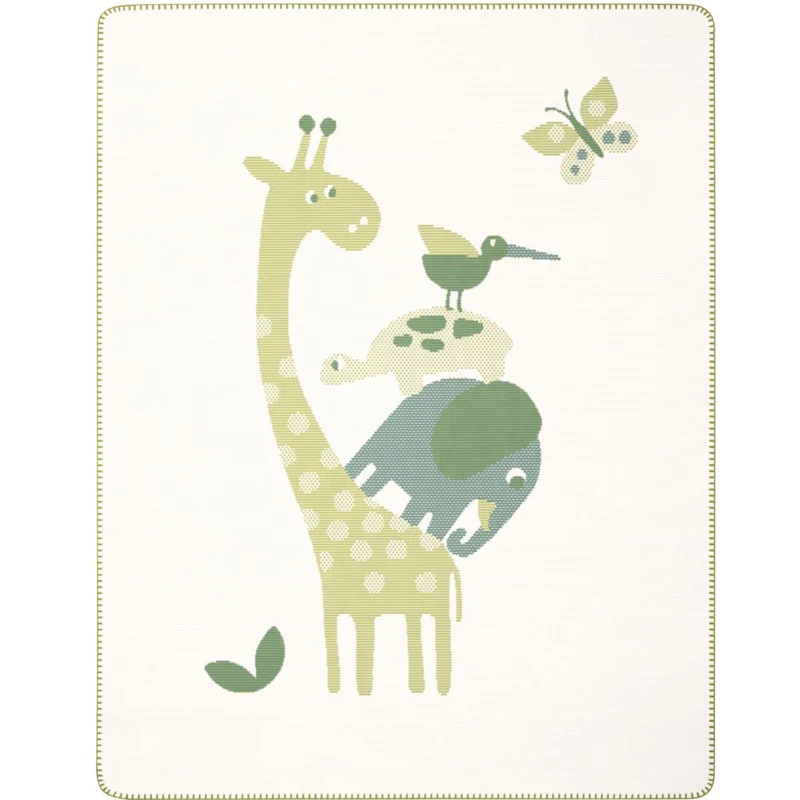 Kinder- & Babydecke mit Namen 75x100 cm – Made in Germany - Bauwoll-Mix
