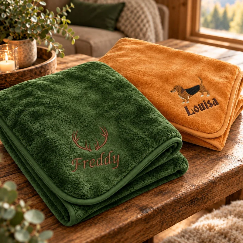 Cashmerefeeling Kuscheldecke mit Namen & Motiv – personalisierbar