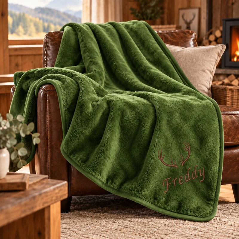 Cashmerefeeling Kuscheldecke mit Namen & Motiv – personalisierbar