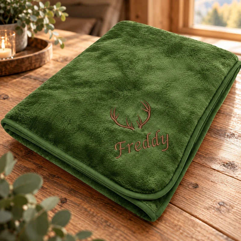 Cashmerefeeling Kuscheldecke mit Namen & Motiv – personalisierbar