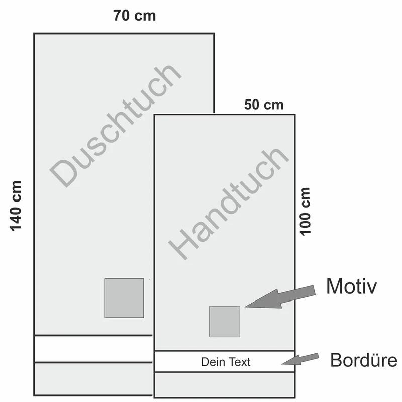 Premium Handtuch aus Baumwolle – personalisierbar