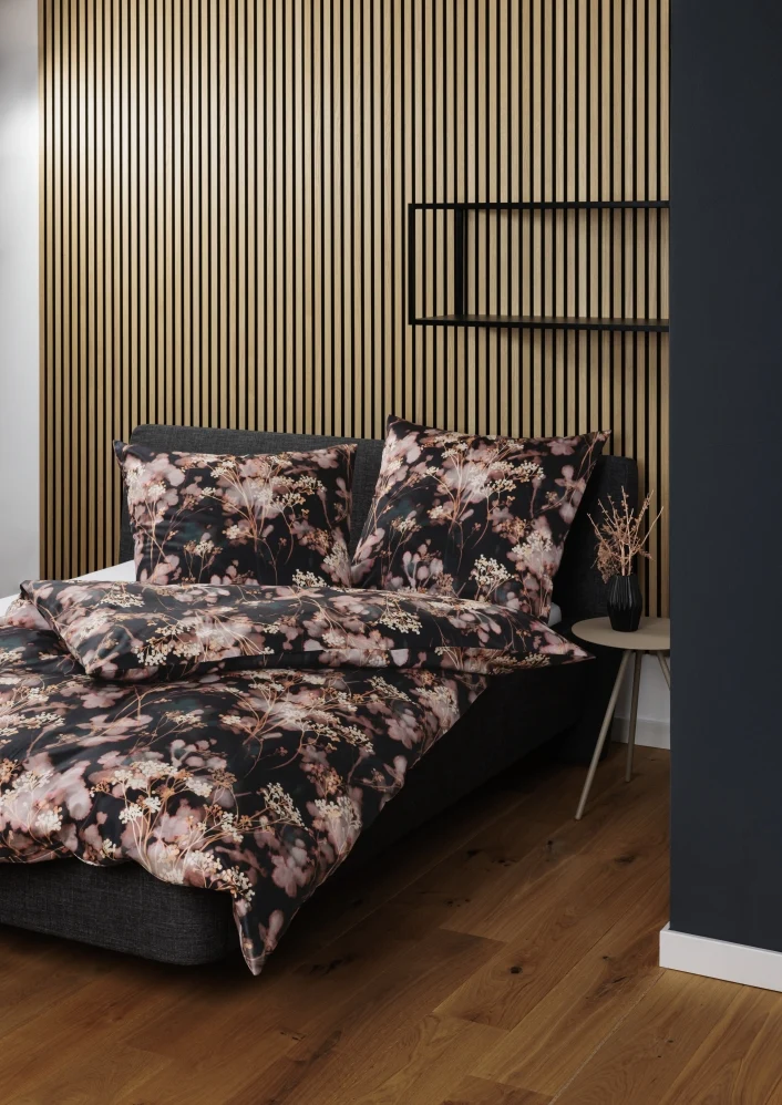 Janine Mako-Satin Bettwäsche Black/Bronze