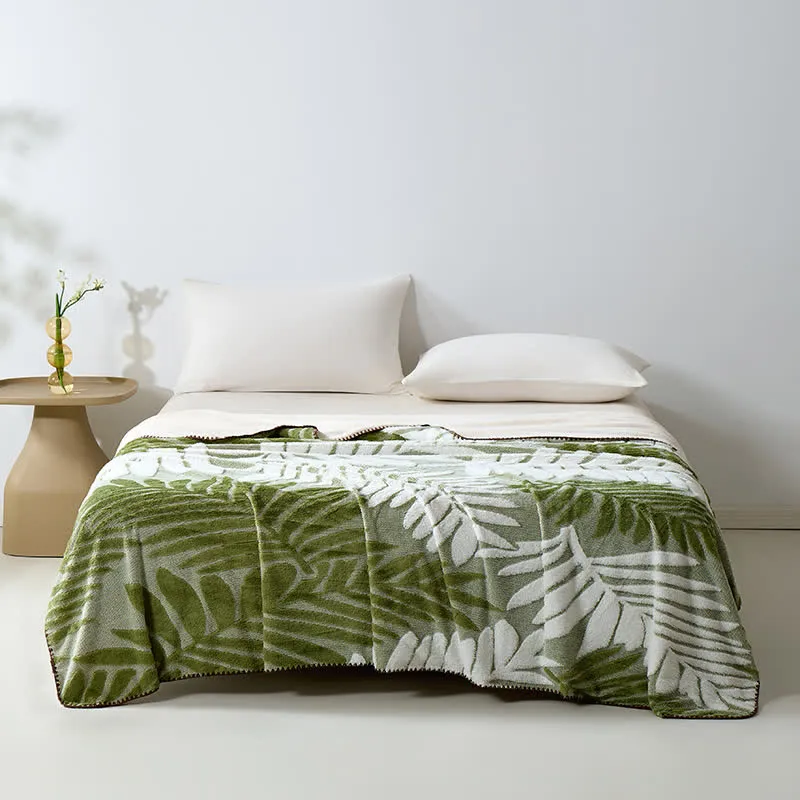 Moderne botanische Fleecedecke