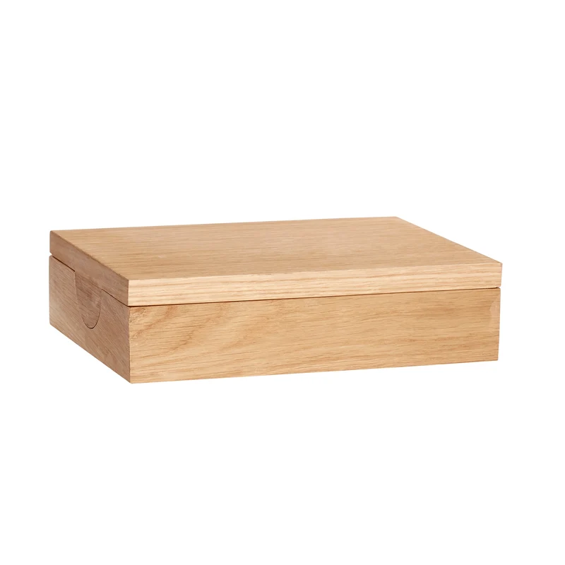 Hübsch Aufbewahrungsbox mit Deckel, Eiche, FSC