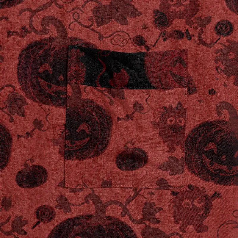 Rot-schwarzer Halloween-Monster-Baumwollkimono