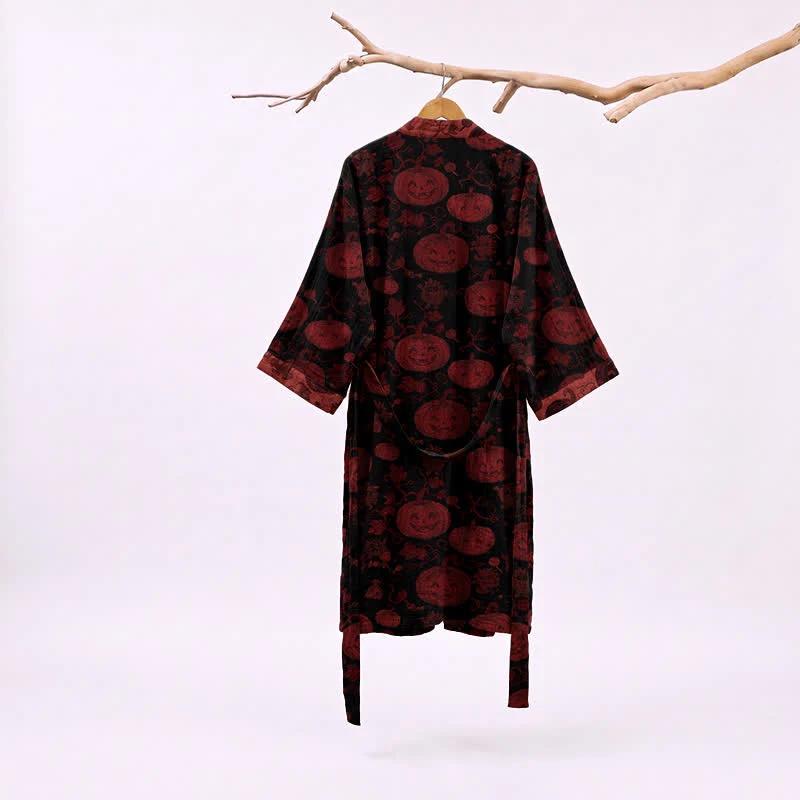 Rot-schwarzer Halloween-Monster-Baumwollkimono