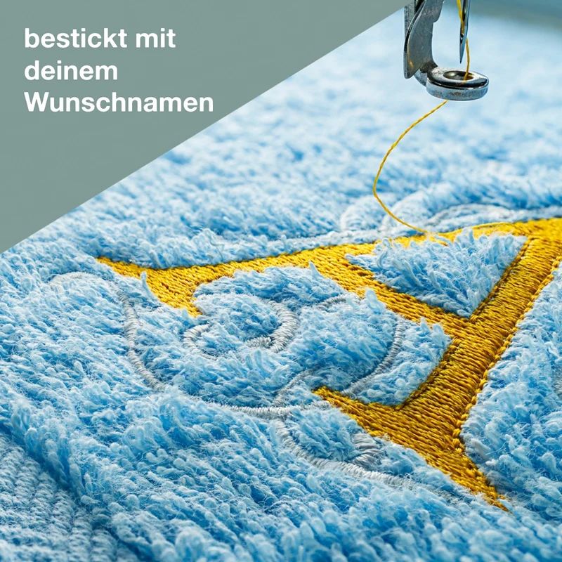 Hundehandtuch mit Namen und Motiv bestickt verschiedene Größen und Farben