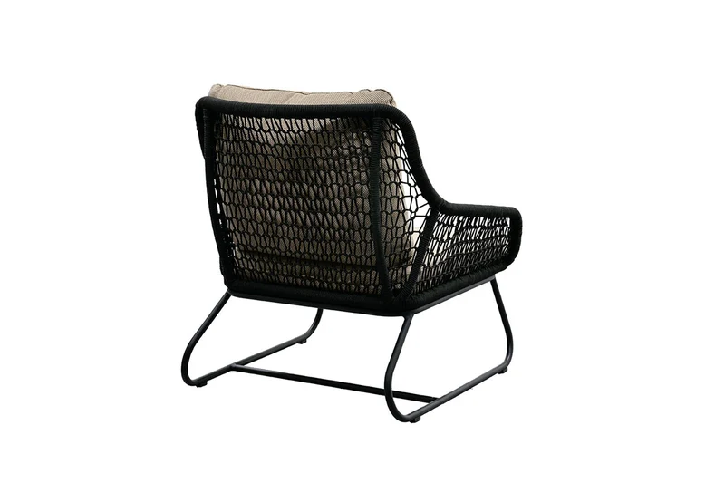 Zeo Living Loungesessel "Portofino" schwarz/taupe