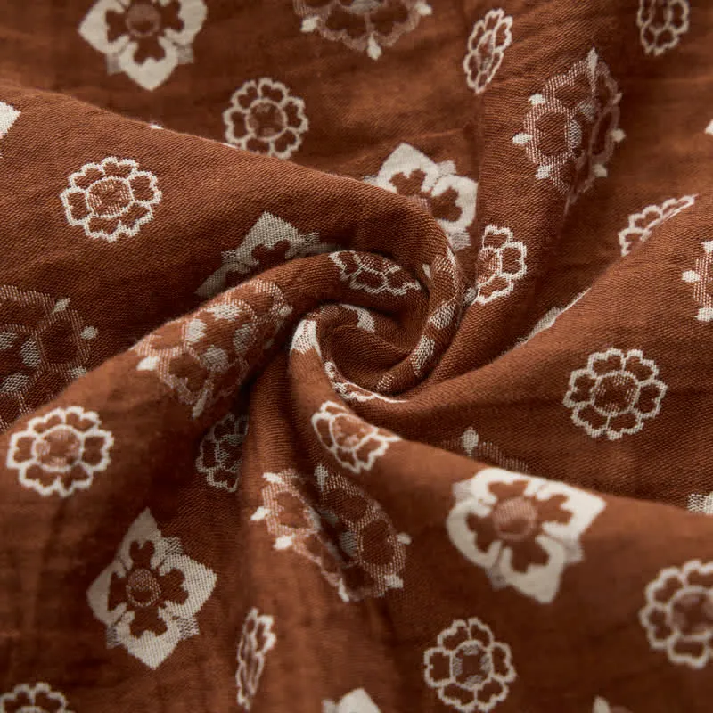 Retro-Pyjama-Set mit langen Ärmeln und geometrischem Muster