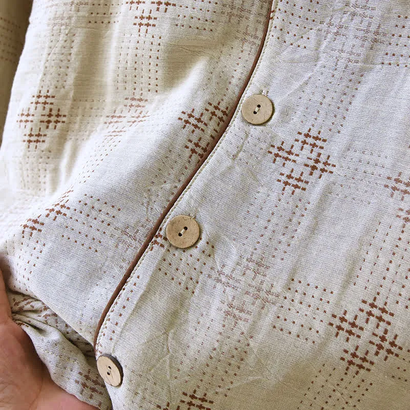 Heritage Baumwollgaze karierter Pyjama-Set