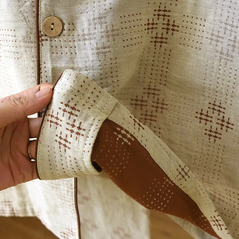 Heritage Baumwollgaze karierter Pyjama-Set