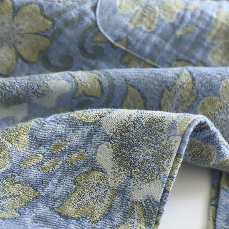 Luftiges Loungewear-Set aus Baumwollgaze mit Blumenmuster