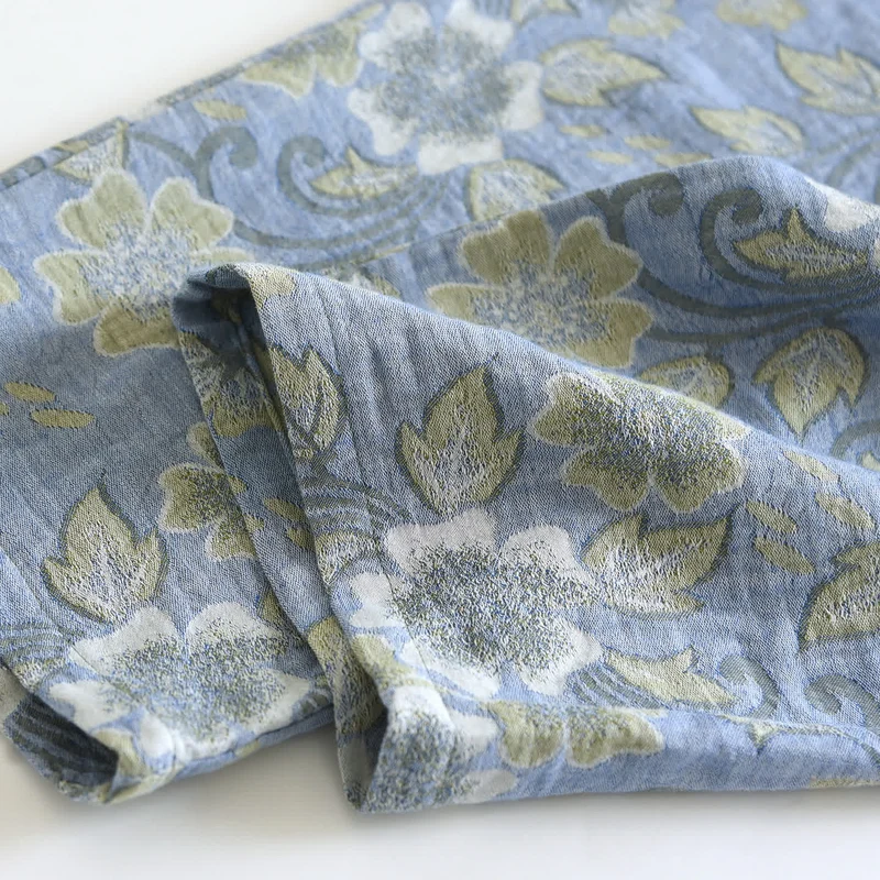 Luftiges Loungewear-Set aus Baumwollgaze mit Blumenmuster