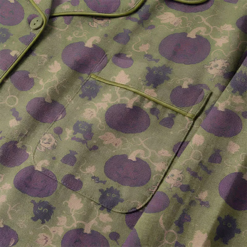 Verspieltes Halloween-Kürbis-Loungewear-Set
