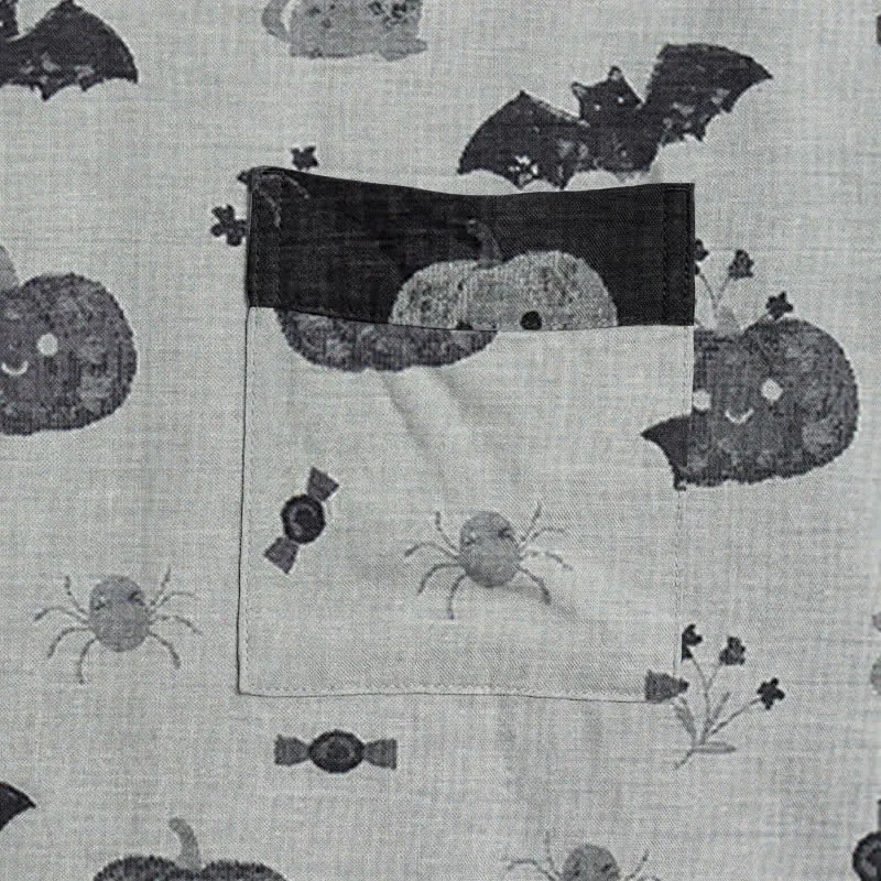 Halloween Kürbis Fledermaus Baumwollkimono-Bademantel