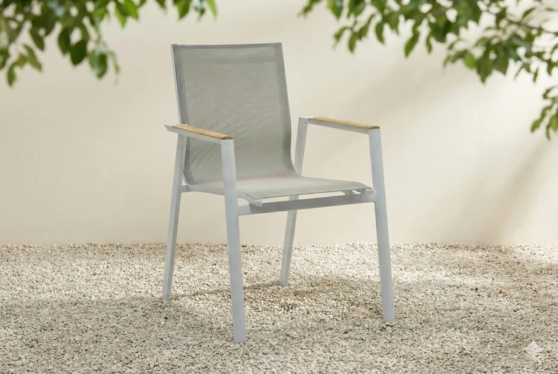 Zeo Living Stapelsessel Aspen weiß