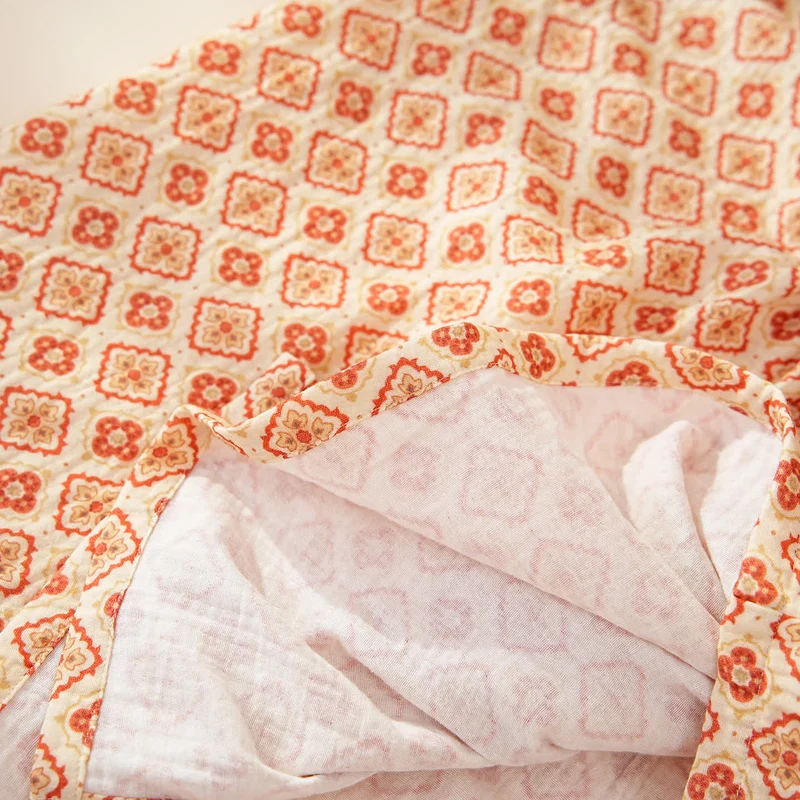Loungewear-Set aus Baumwolle mit geometrischem Rüschenbesatz