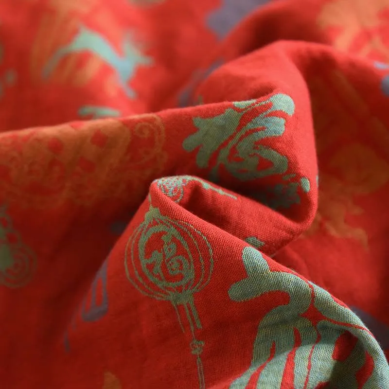 Glücklich Fu Pyjama-Set aus garngefärbter Baumwolle