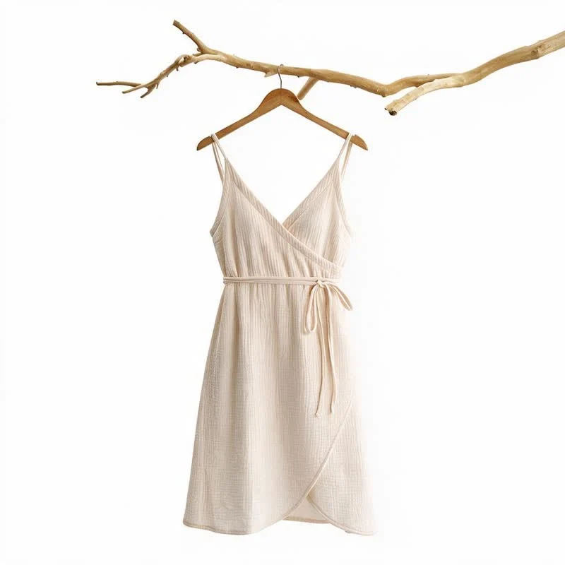 Unifarbenes ärmelloses Loungekleid